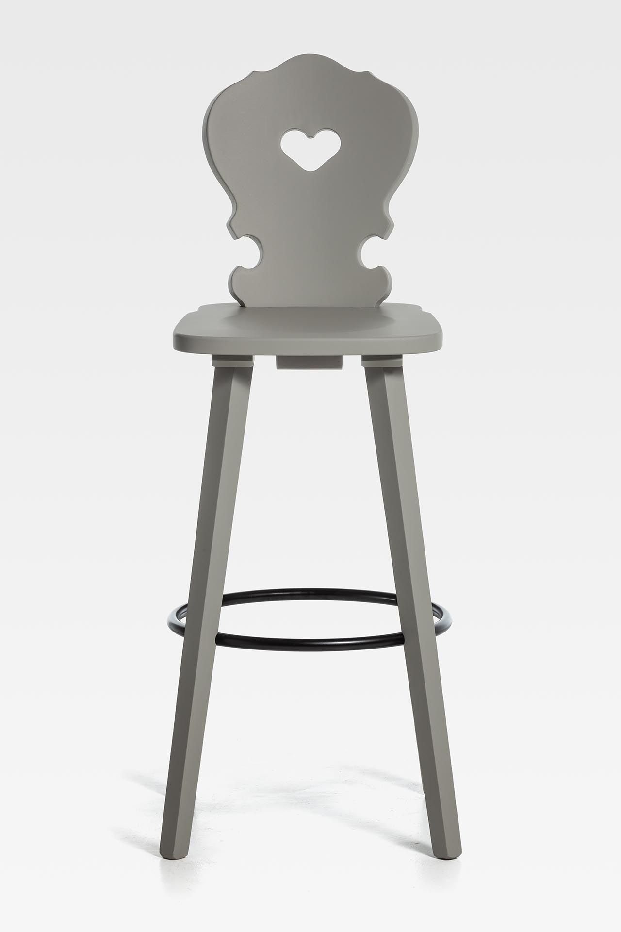 Высокий стул из ели со спинкой SIPA Вена ARCH-00142832 - Вид №11