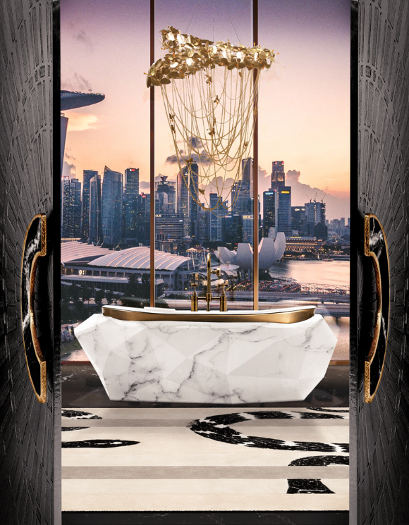 Ванны Diamond White Marble Bathtub Covethouse MAISON VALENTINA  - Вид №1