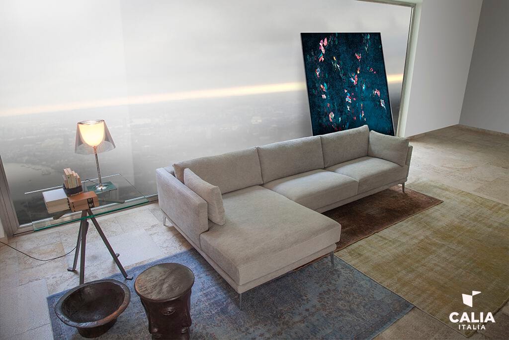 Съемный тканевый диван с полуостровом Calia Italia Superior ARCH-00050520 - Вид №1