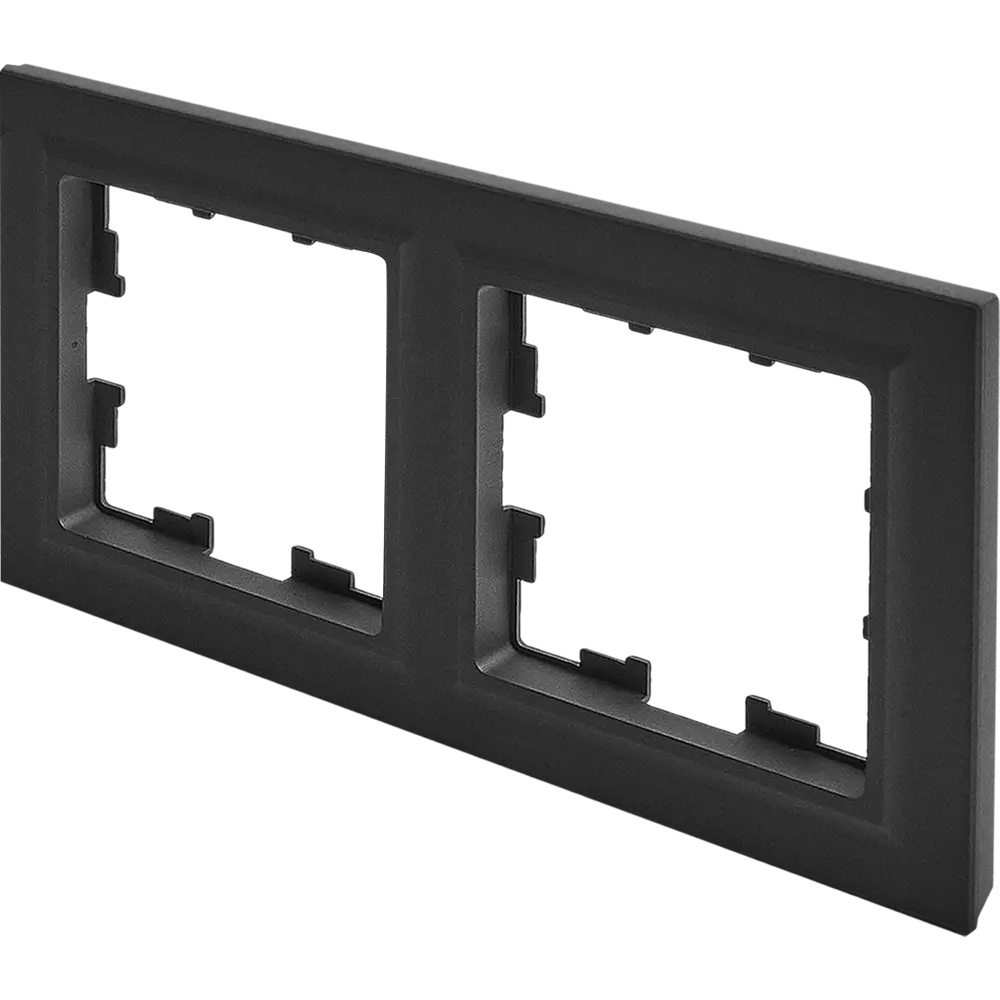 Рамка IEK Brite для розеток и выключателей - 2 поста в графите 87761347 STLM-1506868 - Вид №1