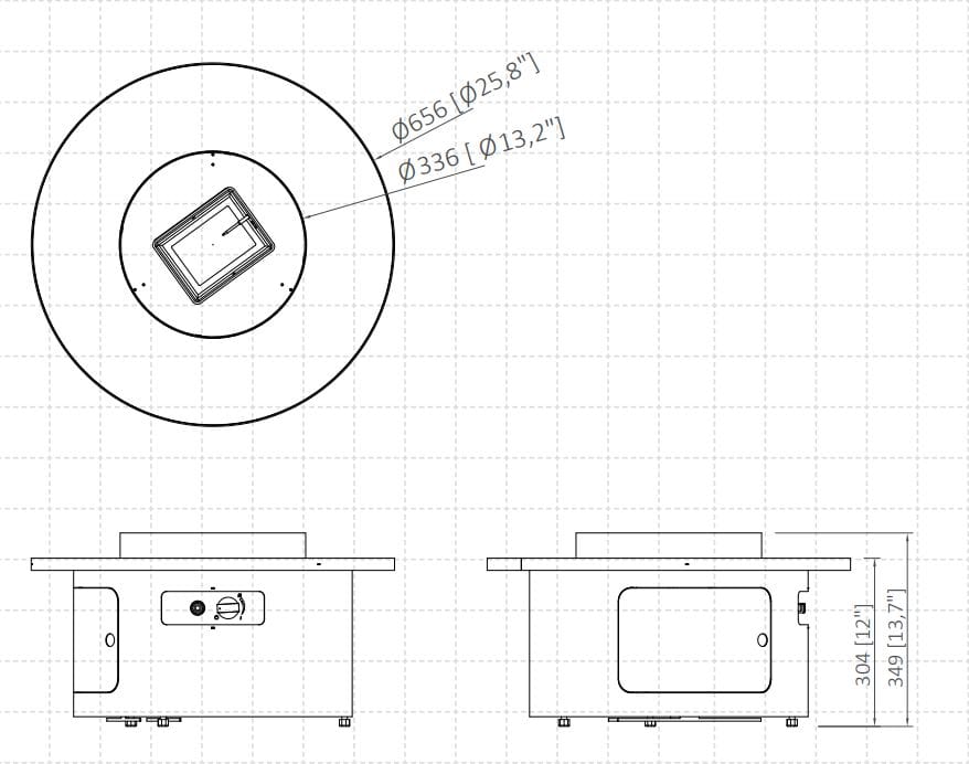 Открытый газовый камин Planika DOT ARCH-00070653 - Вид №6