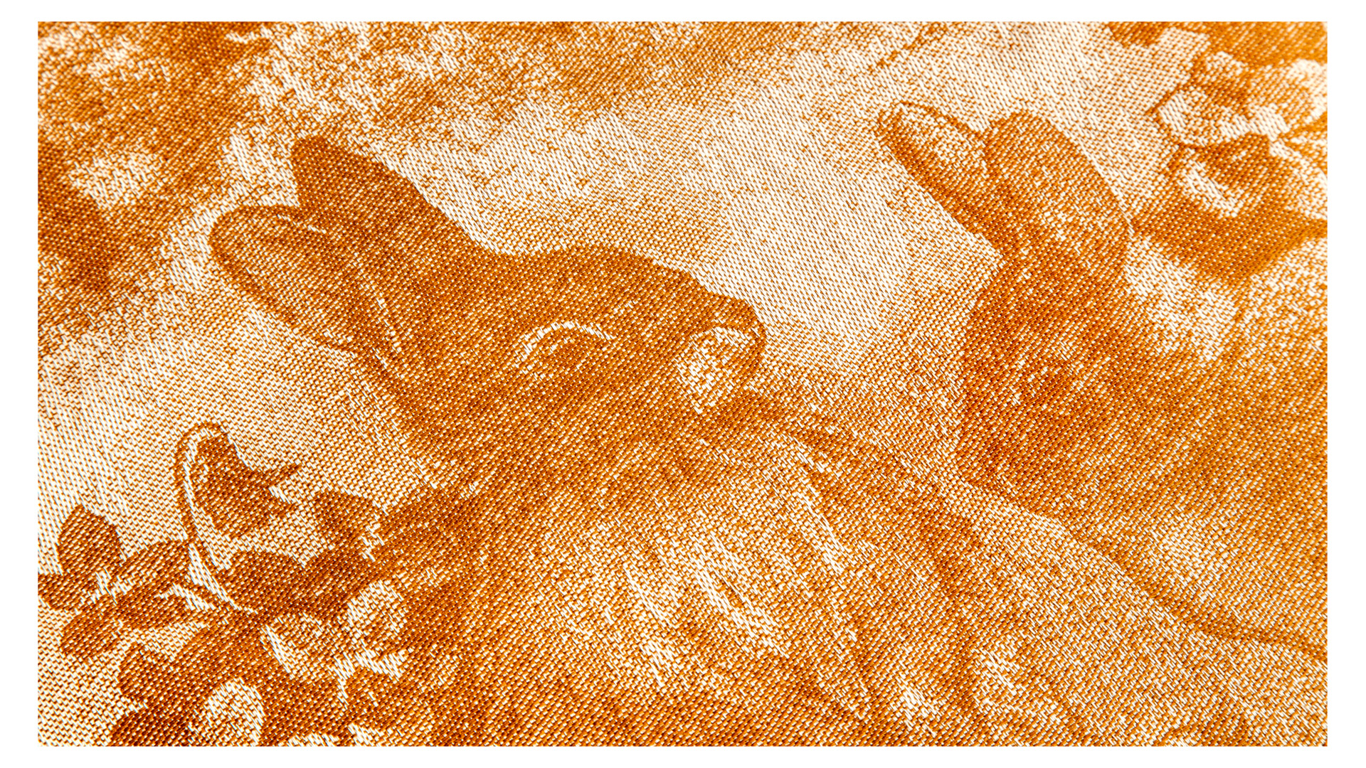 10652874 Яковлевский жаккард Полотенце кухонное Яковлевский Жаккард Весенний Кролик 50х70см горчичное, хлопок Ткань  - Вид №1