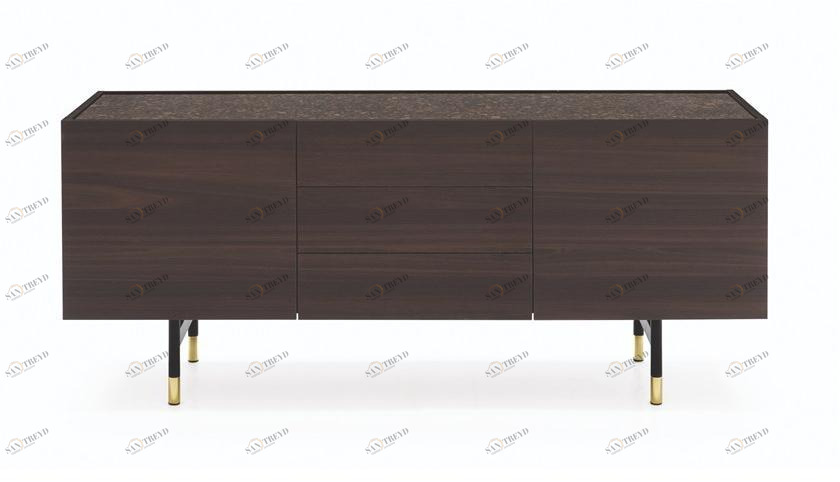 Calligaris Комод из фанерованной древесины с распашными дверцами Horizon Cs6017-4a