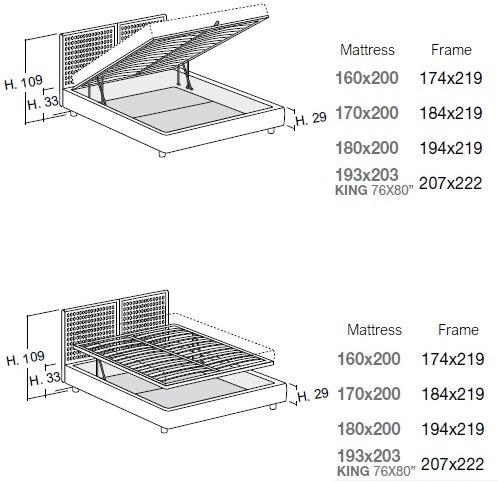 Bolzan Letti Двуспальная кровать-контейнер из ткани Sailor sun-id-1362227 - Вид №3