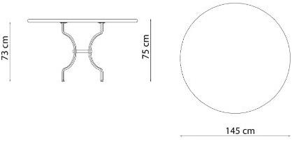 Vermobil Круглый садовый стол из металла Tosca To1450 - Вид №1
