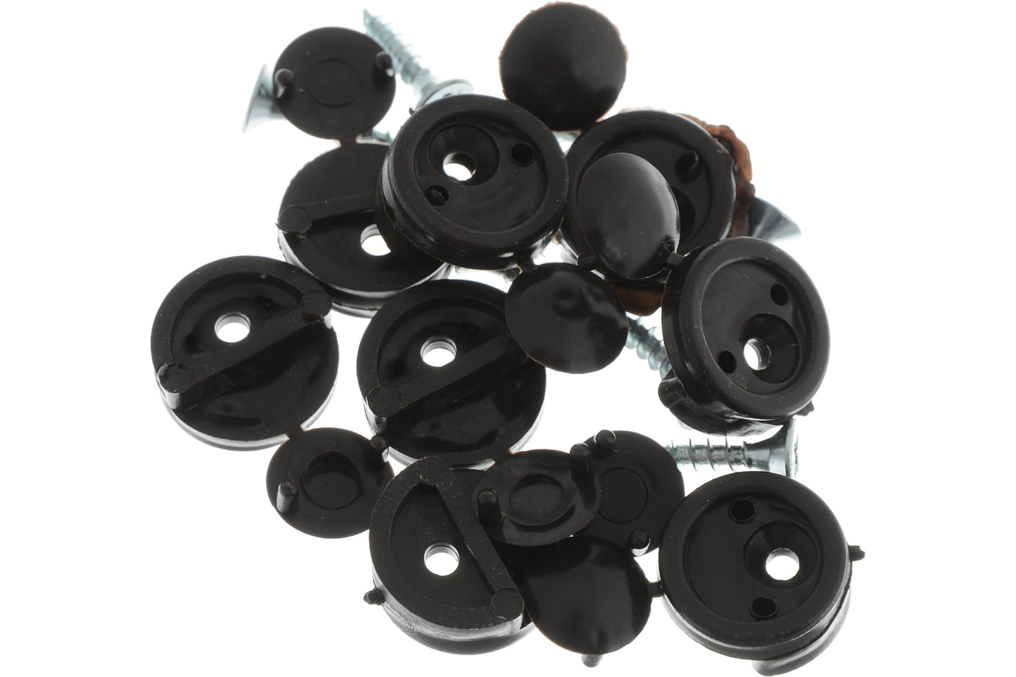 16252392 Пластиковый зеркалодержатель для мебели тем. коричн. с шур. 8 шт 127527 Tech-Krep Santreyd STLM-0006702