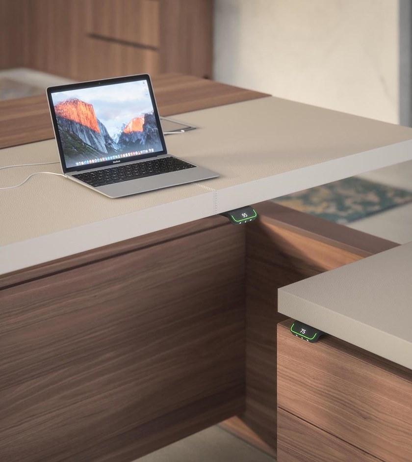 ESTEL GROUP Рабочий стол из дерева и кожи Altagamma sun-id-1460507 - Вид №5