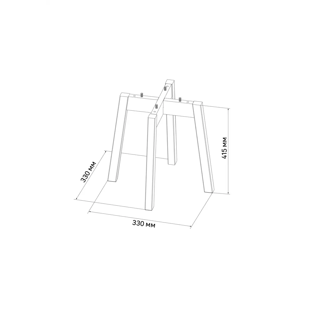 Каркас для табурета Гавр Delinia 33x33x41.5 см 42 см дерево цвет графит 83697036 STLM-2009754  - Вид №5