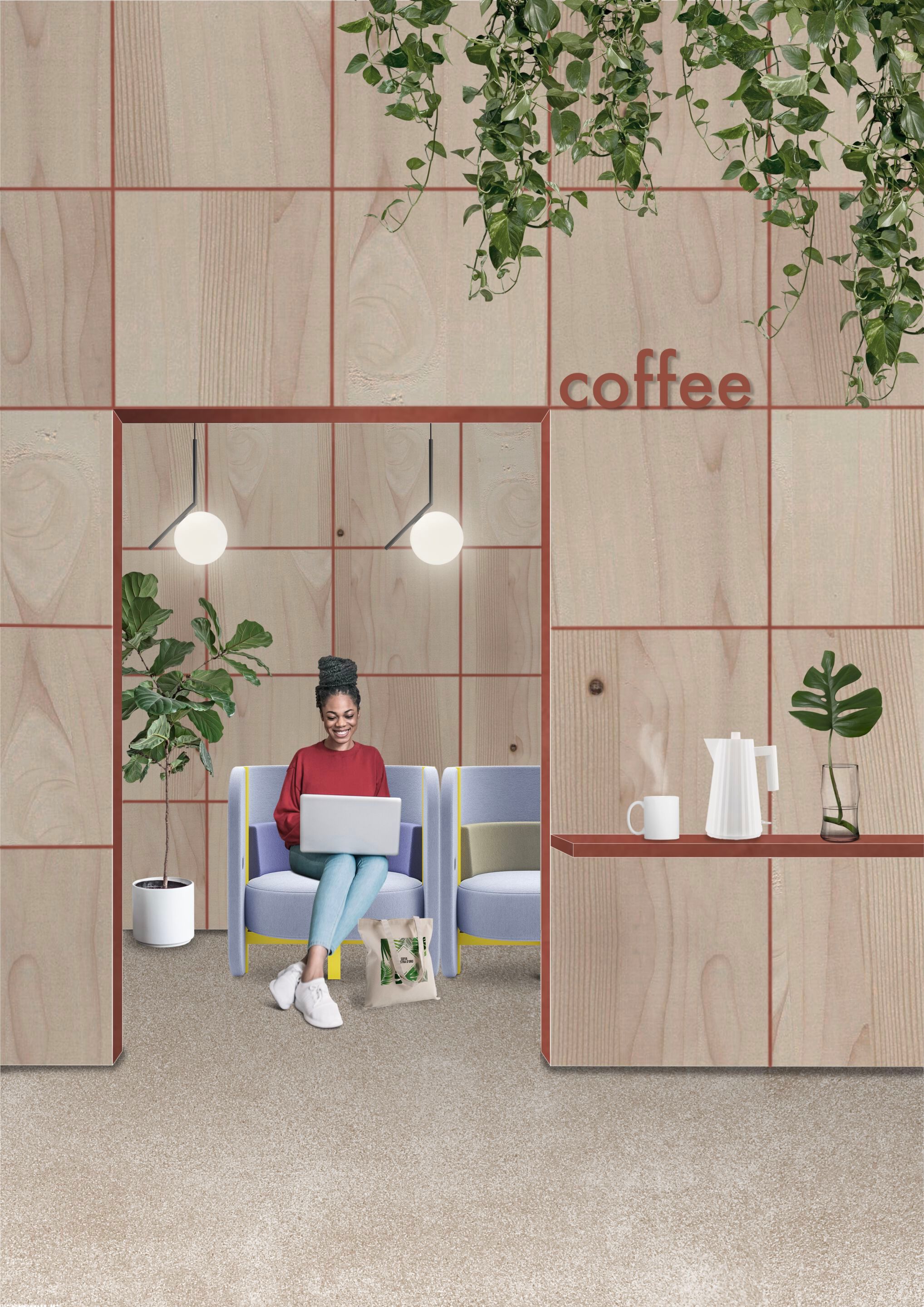 2-местный диван с электрическими розетками Adrenalina Bigala ARCH-00117274 - Вид №1