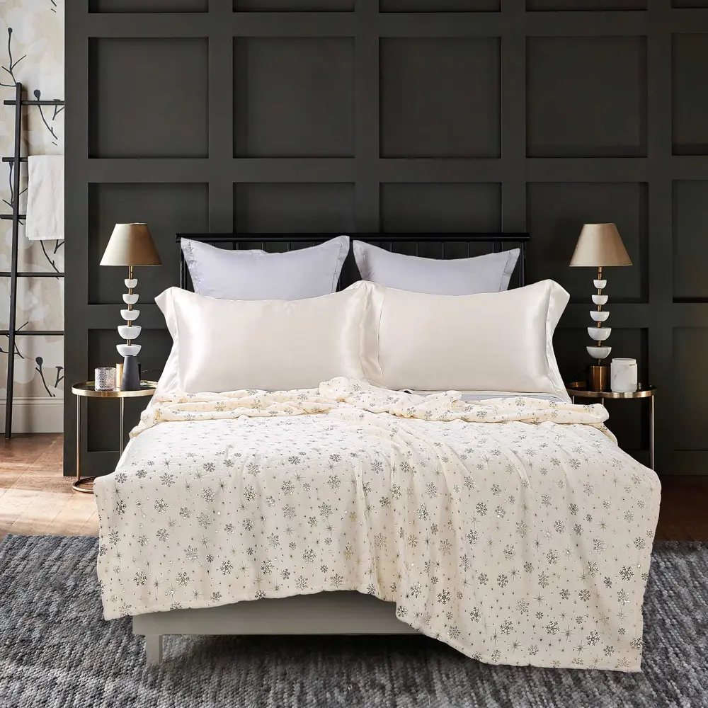 Плед Snow 150x200 см велсофт цвет экрю 84547857 STLM-2109771 Santreyd Новый Год - Вид №4