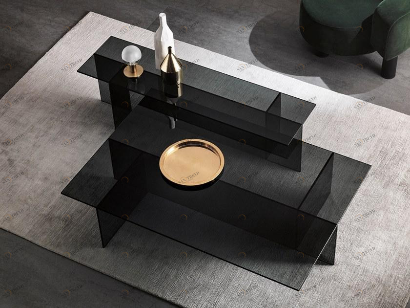 Tonelli Design Прямоугольный стеклянный журнальный столик Sestante sun-id-1465140