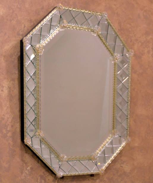 1001 ORIGINALMURANOGLASS Венецианское зеркало Navagero Clear - муранское стекло OMG  см  - Вид №1