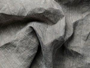 Однотонная ткань из льна и вискозы
