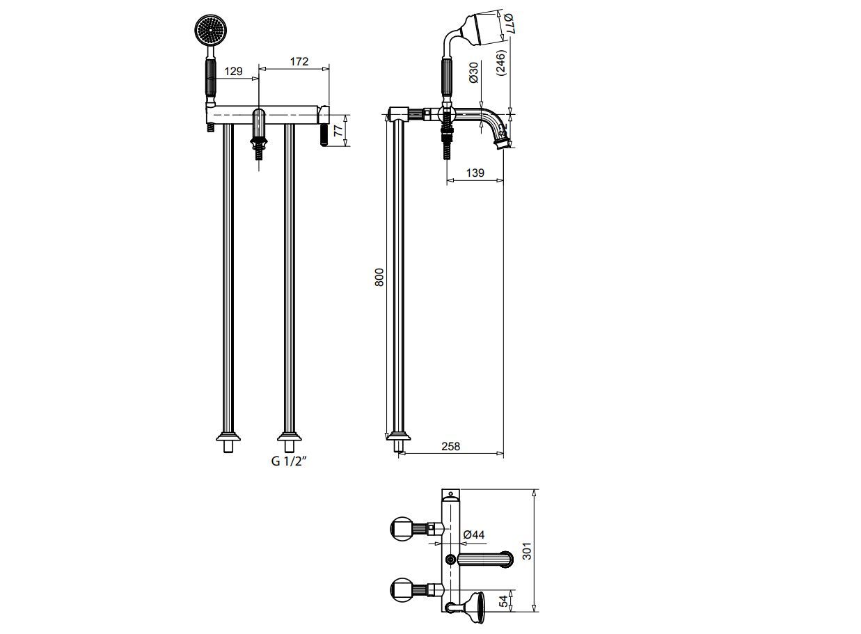 Смеситель для ванны Gaia Mobili Complements ARCH-00142008 - Вид №2