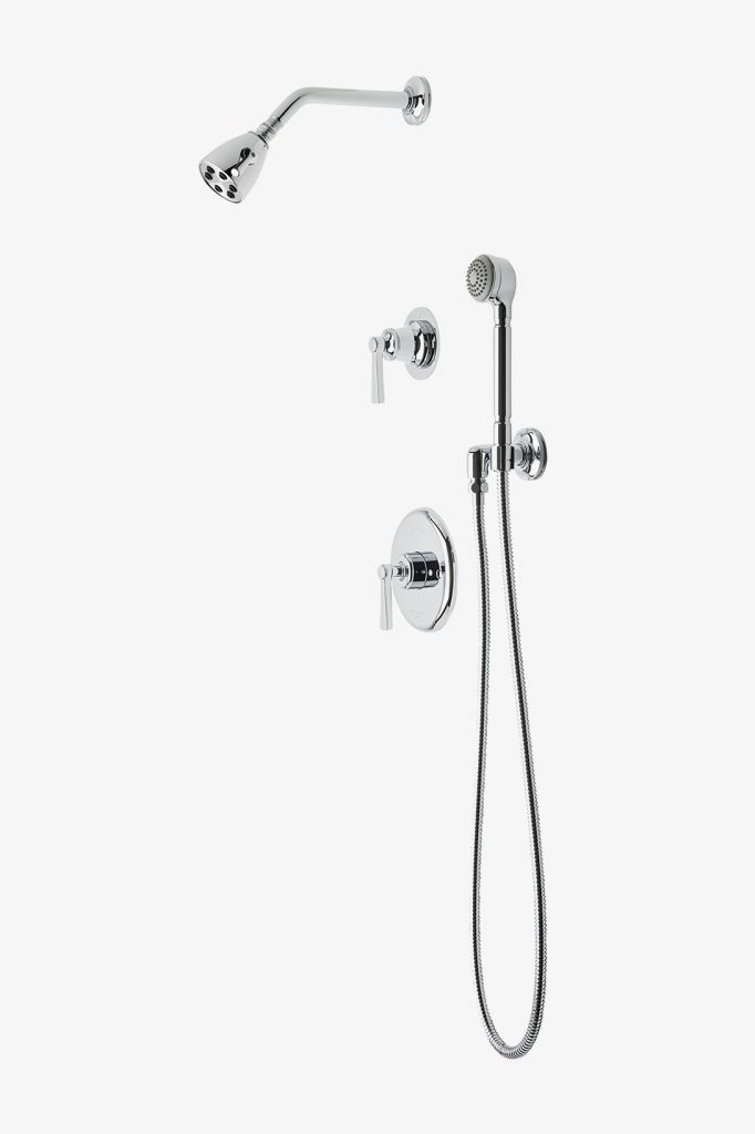 TRSP10 Комплект для душа с балансировкой давления в транзитном режиме с головкой 2 3/4 дюйма, ручным душем и ручкой с отводным рычагом Waterworks 
