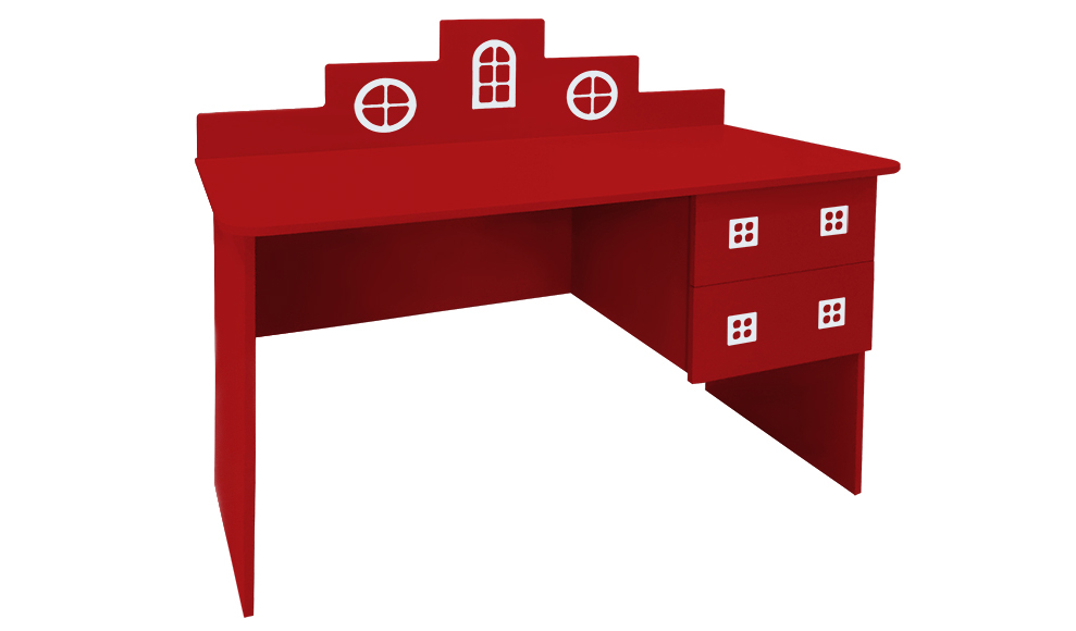 Детский письменный стол с ящиками левый "Амстердам" МАНДАРИН АМСТЕРДАМ 179546 Молочный Santreyd  - Вид №2