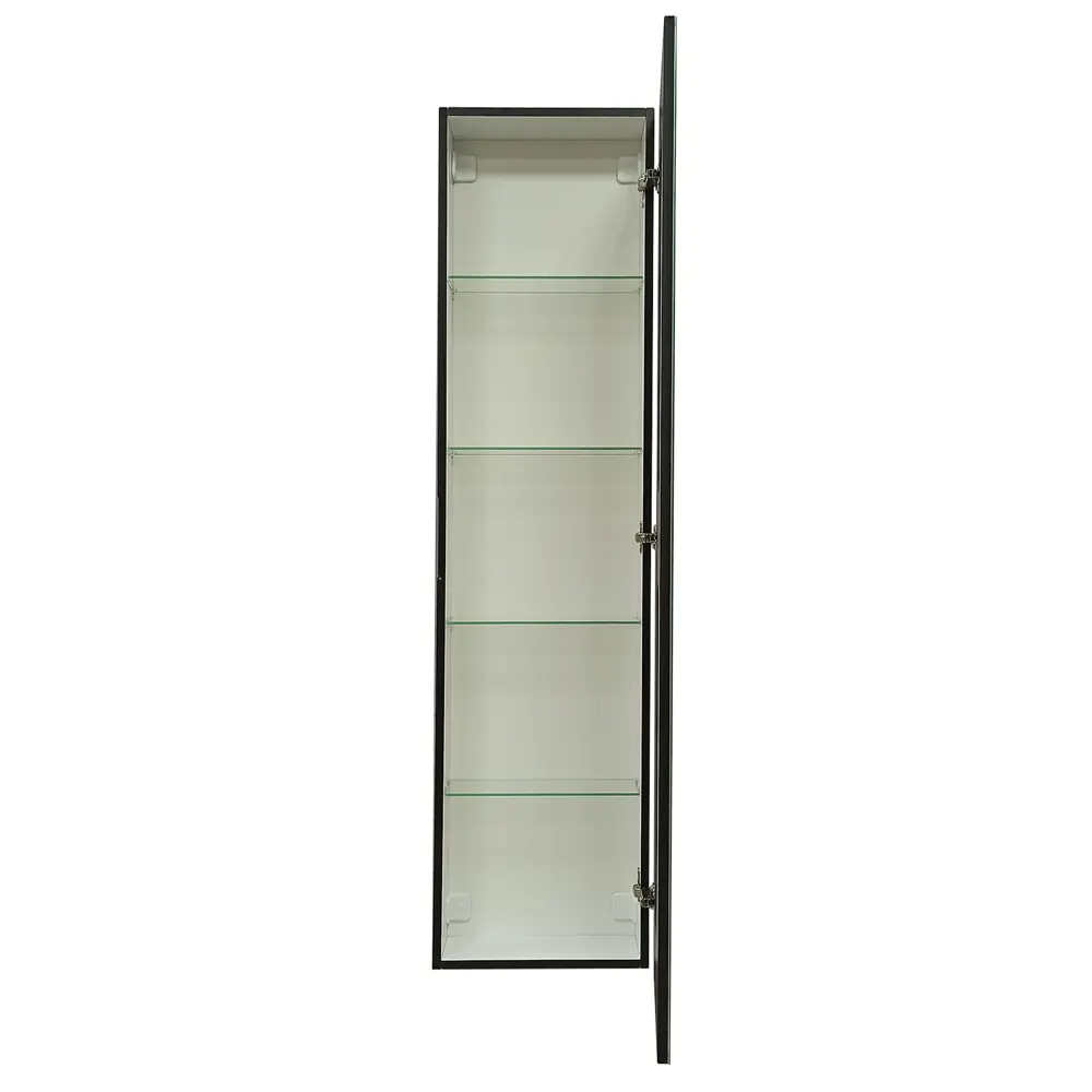 Шкаф зеркальный подвесной Montero Black LED с подсветкой 40x160 см цвет черный 89180067 STLM-2196032 Santreyd - Вид №6