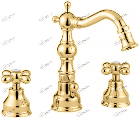 Смеситель MIGLIORE Princeton Plus ML.PRP-8025.DO для биде - золото, на 3 отверстия 