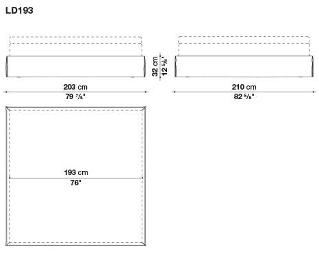Maxalto Двуспальная кровать из ткани с высоким изголовьем sun-id-1504384 - Вид №8