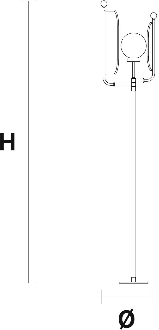 Masiero Торшер из крашеного металла Papilio sun-id-1464034 - Вид №1