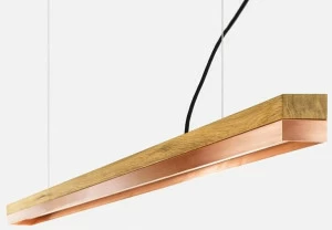 GANTlights Светодиодный подвесной светильник прямого света из дуба и меди C