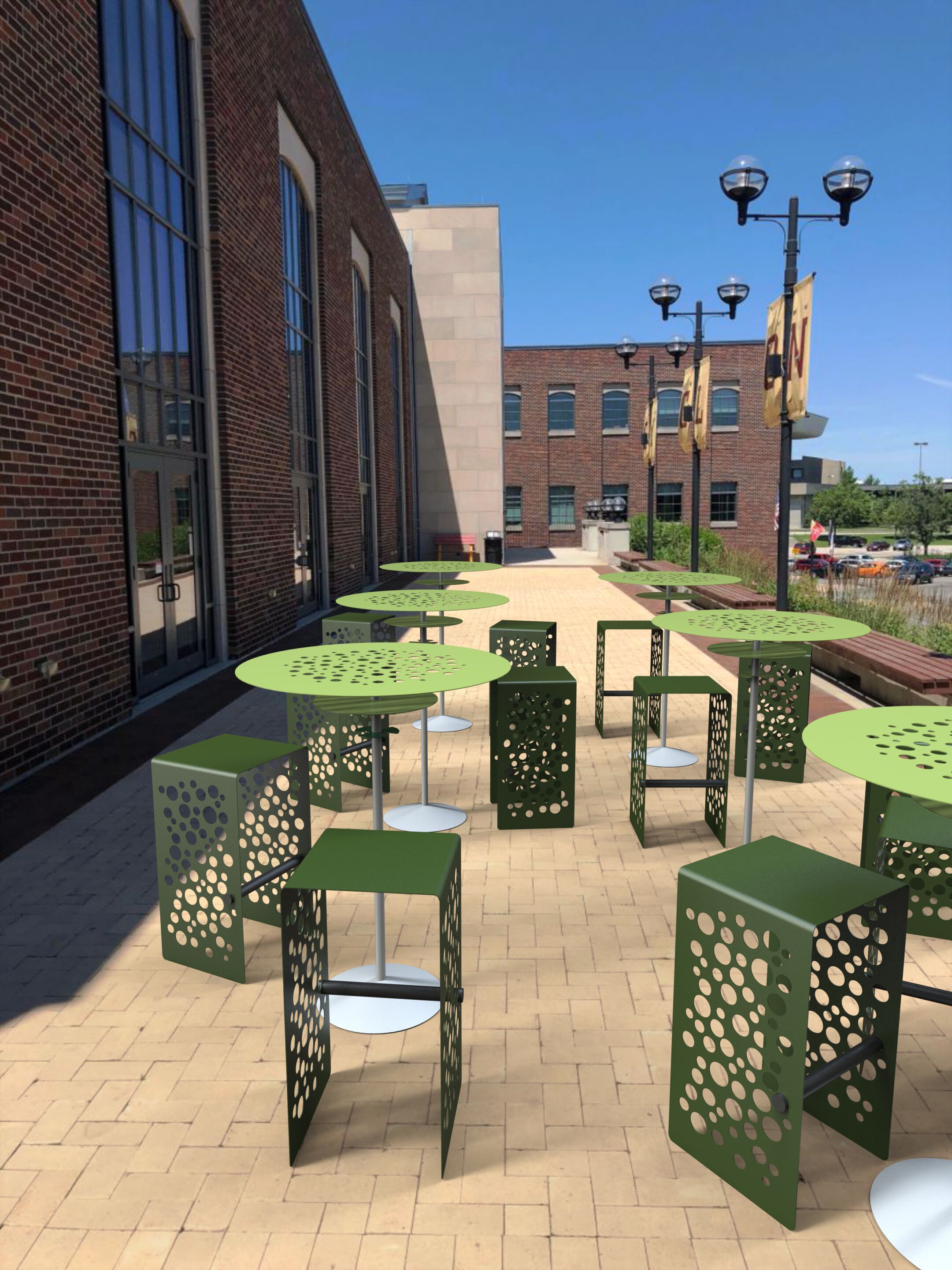 Наружное сиденье из листового металла CITYSì Levante ARCH-00074803 - Вид №3