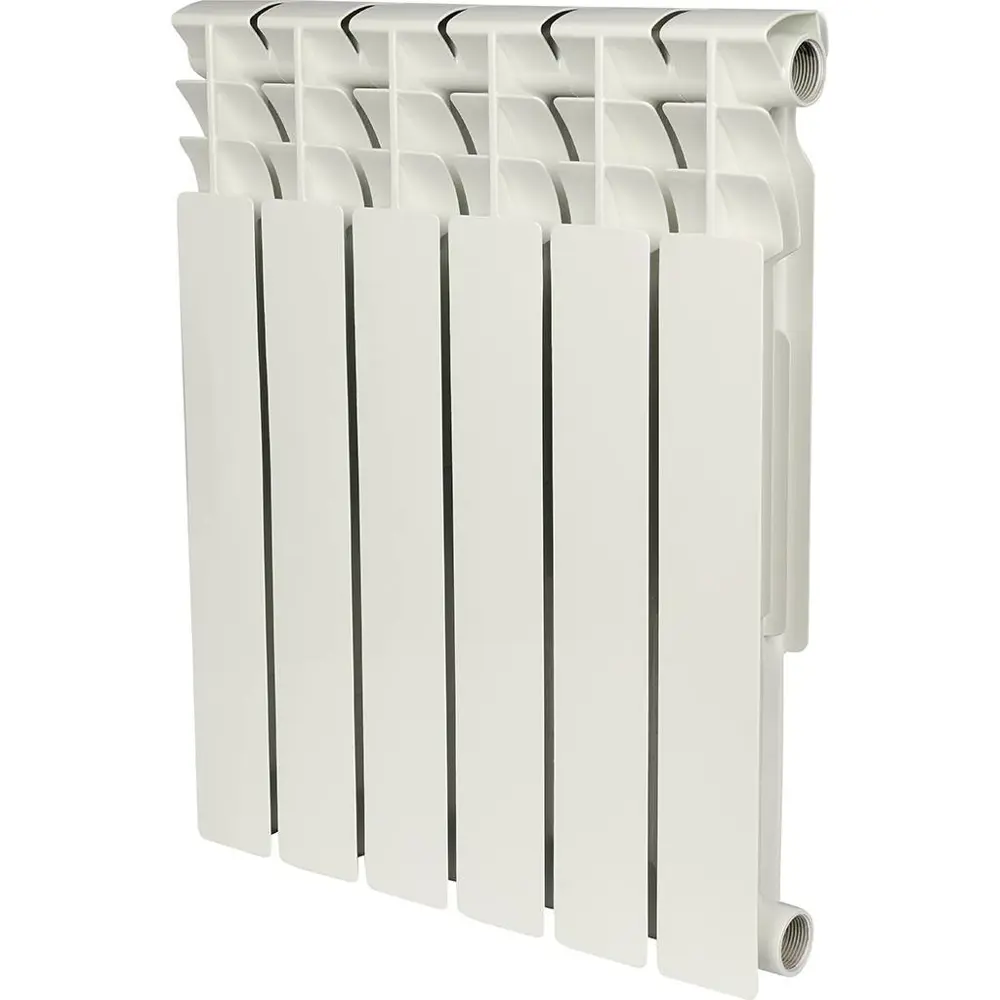 Радиатор секционный Rommer Optima BM 500/85 6 секций боковое подключение биметалл белый Отсутствует STLM-2038686