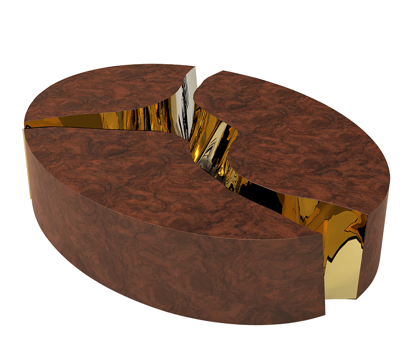 0-114 Овальный центральный стол Lapiaz из орехового дерева Boca Do Lobo  - Вид №7
