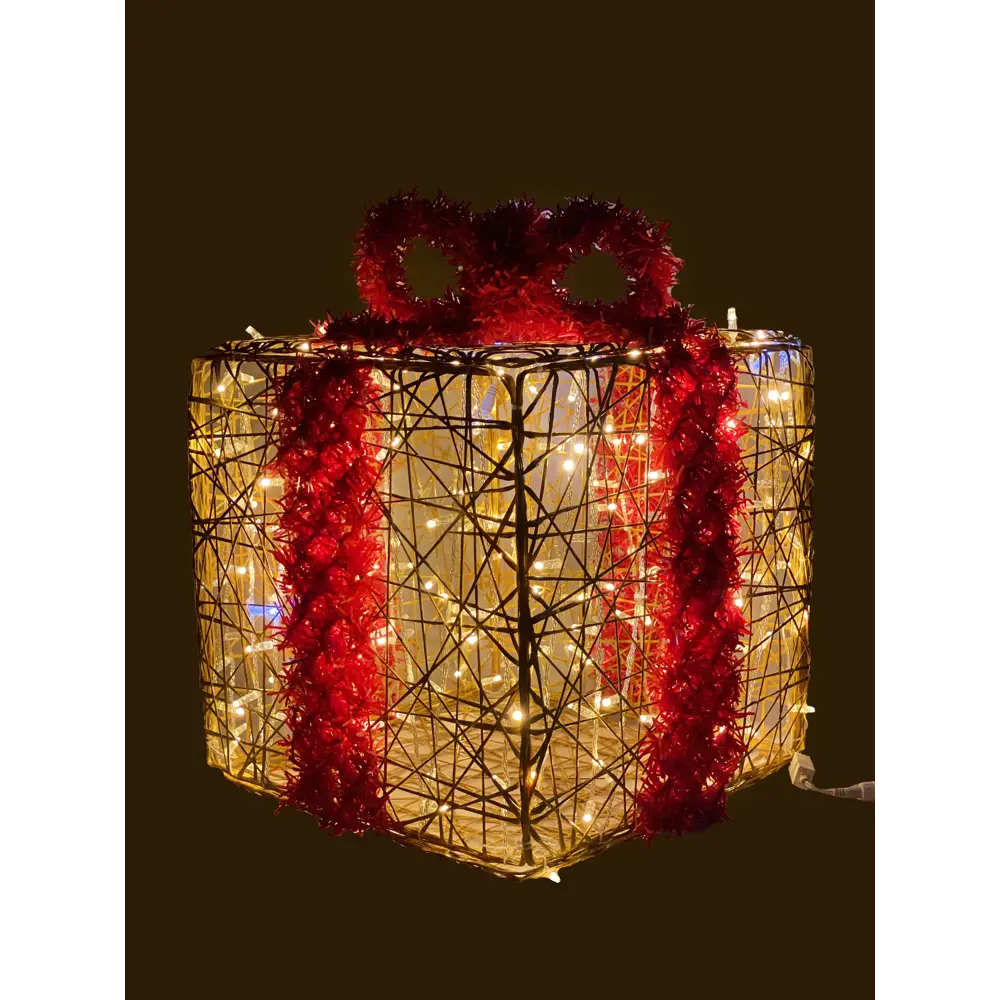 Электрическая светящиеся фигура Подарок 200 LED 120x120x120 см теплый белый свет 86164005 STLM-2023500 AJURIO  - Вид №14