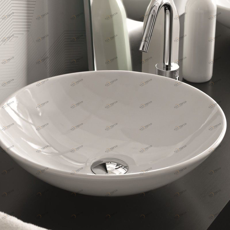 25365BI Накладная раковина на столешницу  круглая Ceramica Hidra 