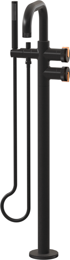 E-11557-R1OB-L1RG-BK Смеситель напольный отдельностоящий (внешняя часть) GRAFF MOD+