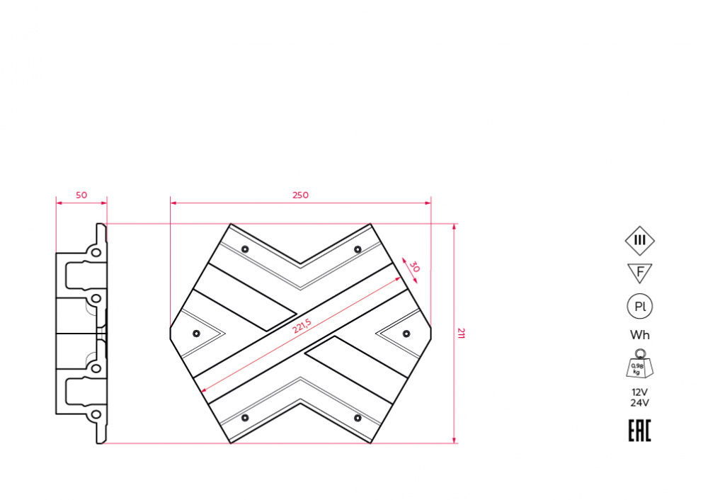 SN 303 Соединительный элемент (перекрестие 120/60) для Stellanova SABER 30  - Вид №2