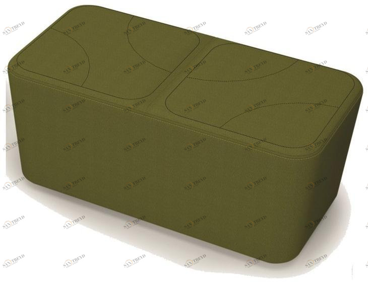 Luxy Прямоугольный пуф с обивкой Puzzle sun-id-1347516