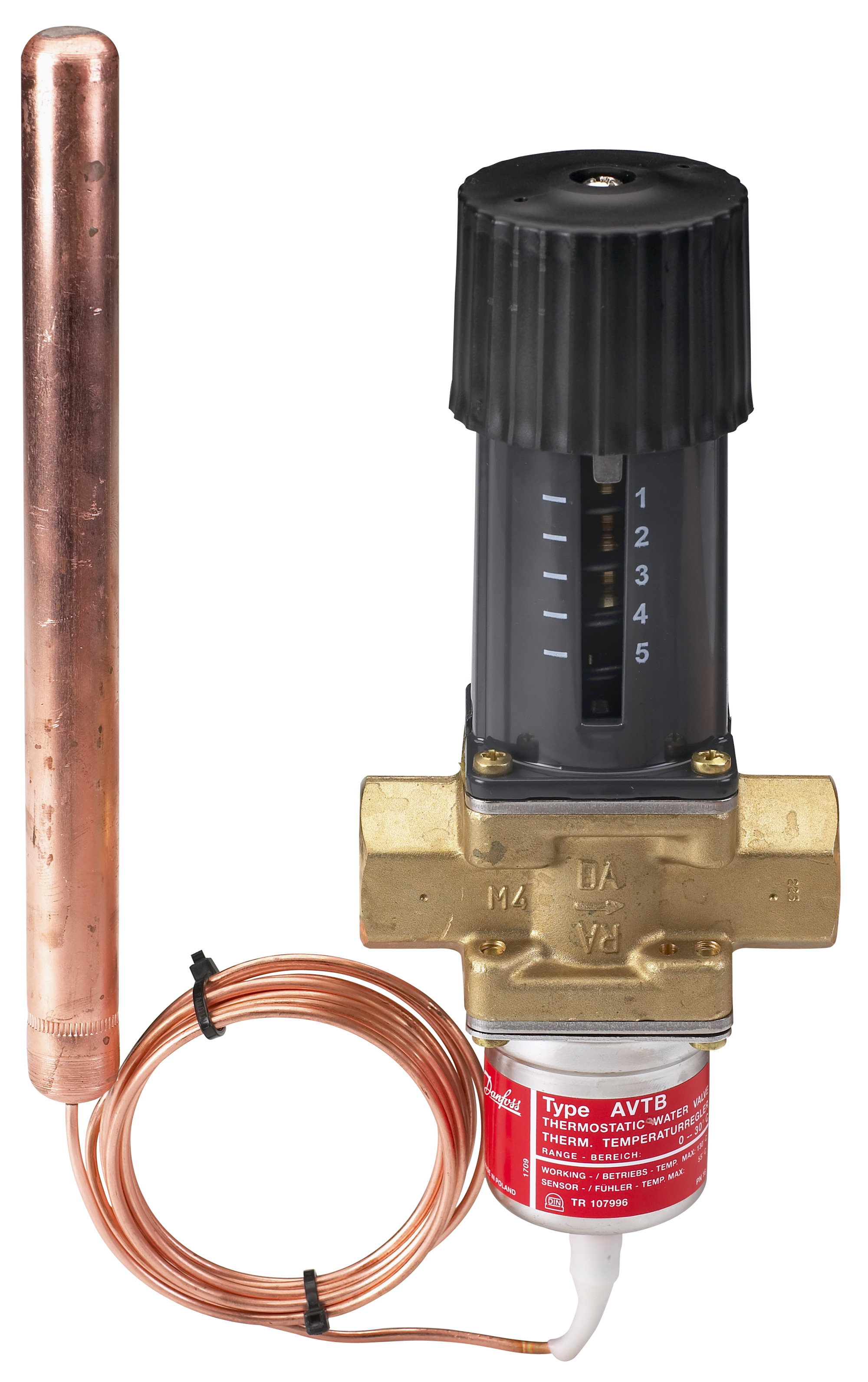 Danfoss Регулятор температуры AVTB AVTB PN16 15/1,9/30-100/2,3M/н.р. 003N5141  - Вид №11