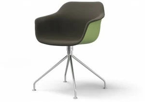 Brunner Мягкое кресло на козелке из ткани с подлокотниками Crona