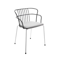 Flint 535-AM Кресло с 4 ножками, стальным каркасом и спинкой, мягкое сиденье. Et al. Flint