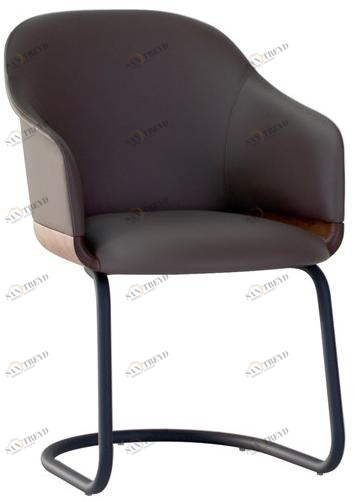 Potocco Кресло консольное, обитое кожей, с подлокотниками Lyz 918 pu