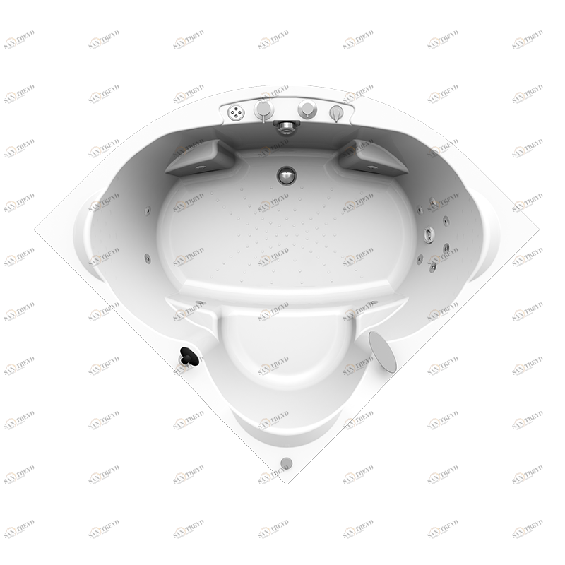 Гидромассаж "Спортивный Chrome" на ванну Сорренто 148х148 (двигатель 1500 Вт, система "Turbo-pool", миниджет Релакс - 4 шт., джет Релакс - 9 шт.) Radomir 1-65-2-0-3-037