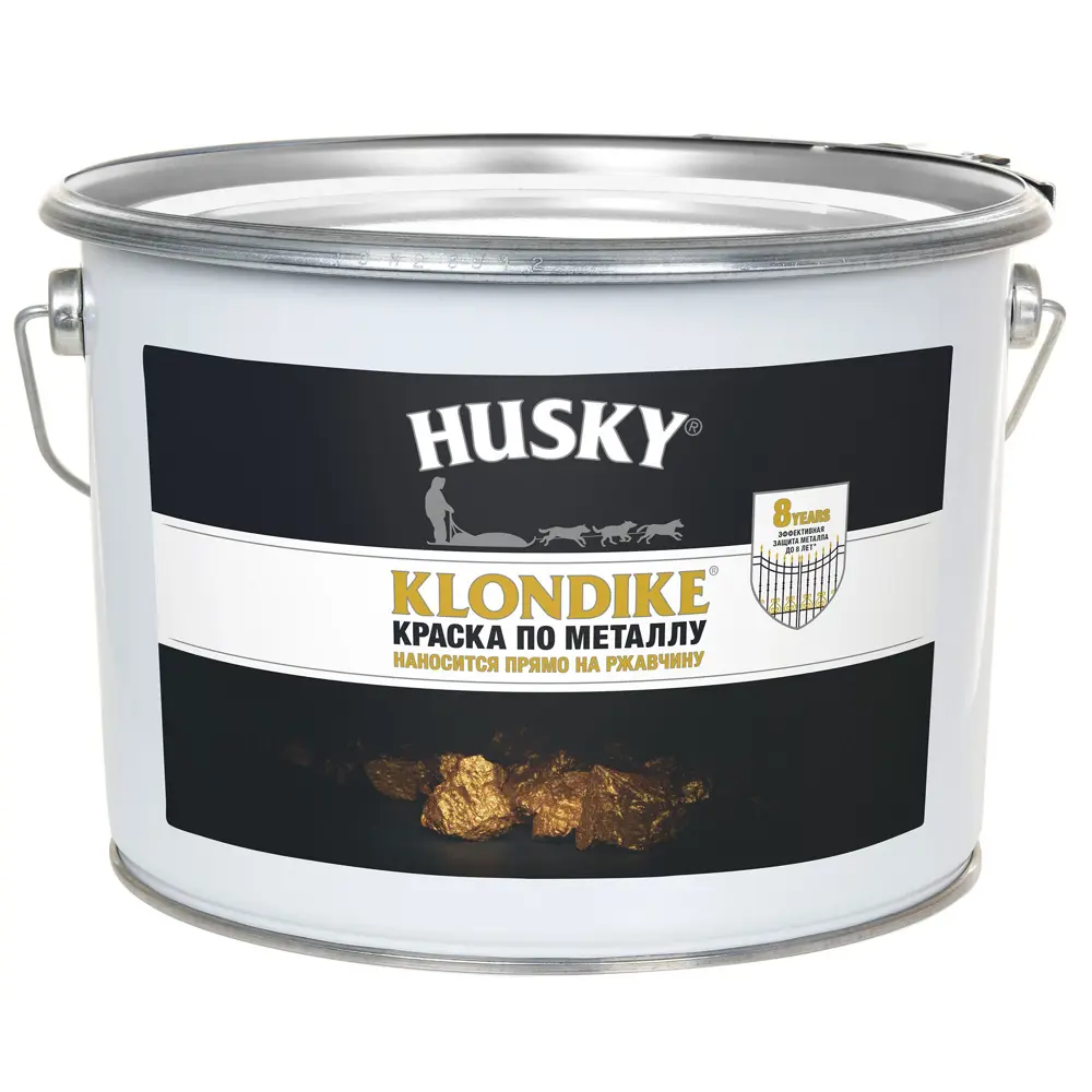 Краска по металлу Husky Klondike цвет серый глянцевый 9 л STLM-2030263 - Вид №1