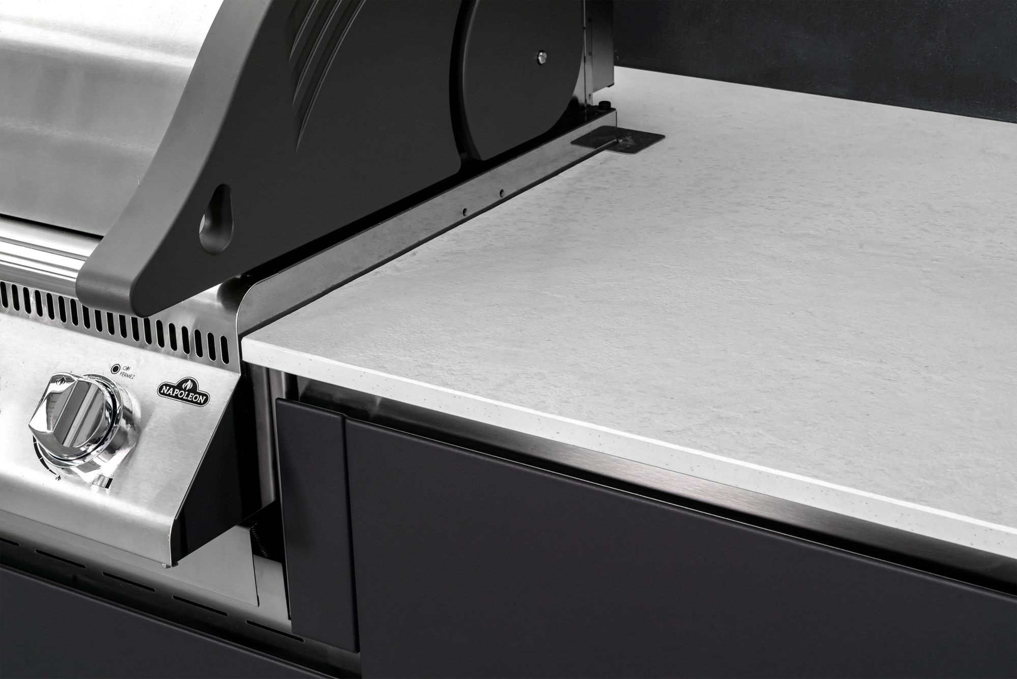 RAL 7021 тисненый матовый лак из нержавеющей стали наружная кухня OF outdoorkitchens ACCIAIO INOX LACCATO OPACO GOFFRATO RAL 7021 ARCH-00052940 - Вид №2