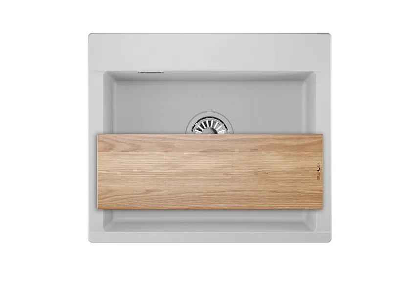 ES-5804, АРКТИК (БЕЛЫЙ), кухонная мойка, кварц, ESTETICA GRANULA 5804-ST230 - Вид №3