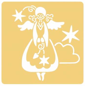 28280000 Трафареты для тиснения бумаги, "Лунный ангел", 65х65 мм, упаковка 1 шт. Rayher 