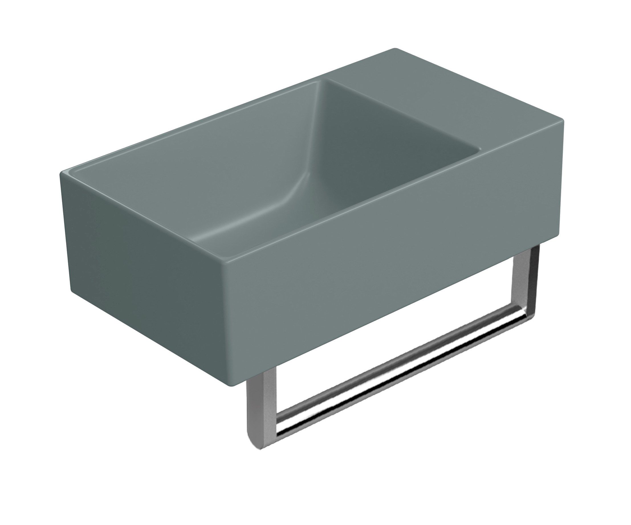 Керамическая прямоугольная раковина с держателем для полотенец GSI ceramica Color Elements ARCH-00149505 - Вид №8