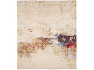 Прямоугольный ковер ручной работы из шерсти и шелка