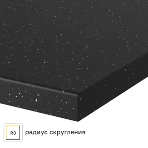 Столешница Найт 120x60x2 см искусственный камень цвет чёрный 83729634 STLM-2148889