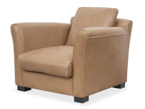 Кожаное кресло с подлокотниками