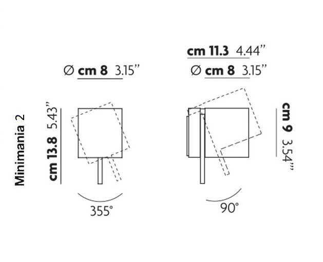 Studio Italia Design Minimania 2 NT 010 красное бра 56067 - Вид №2