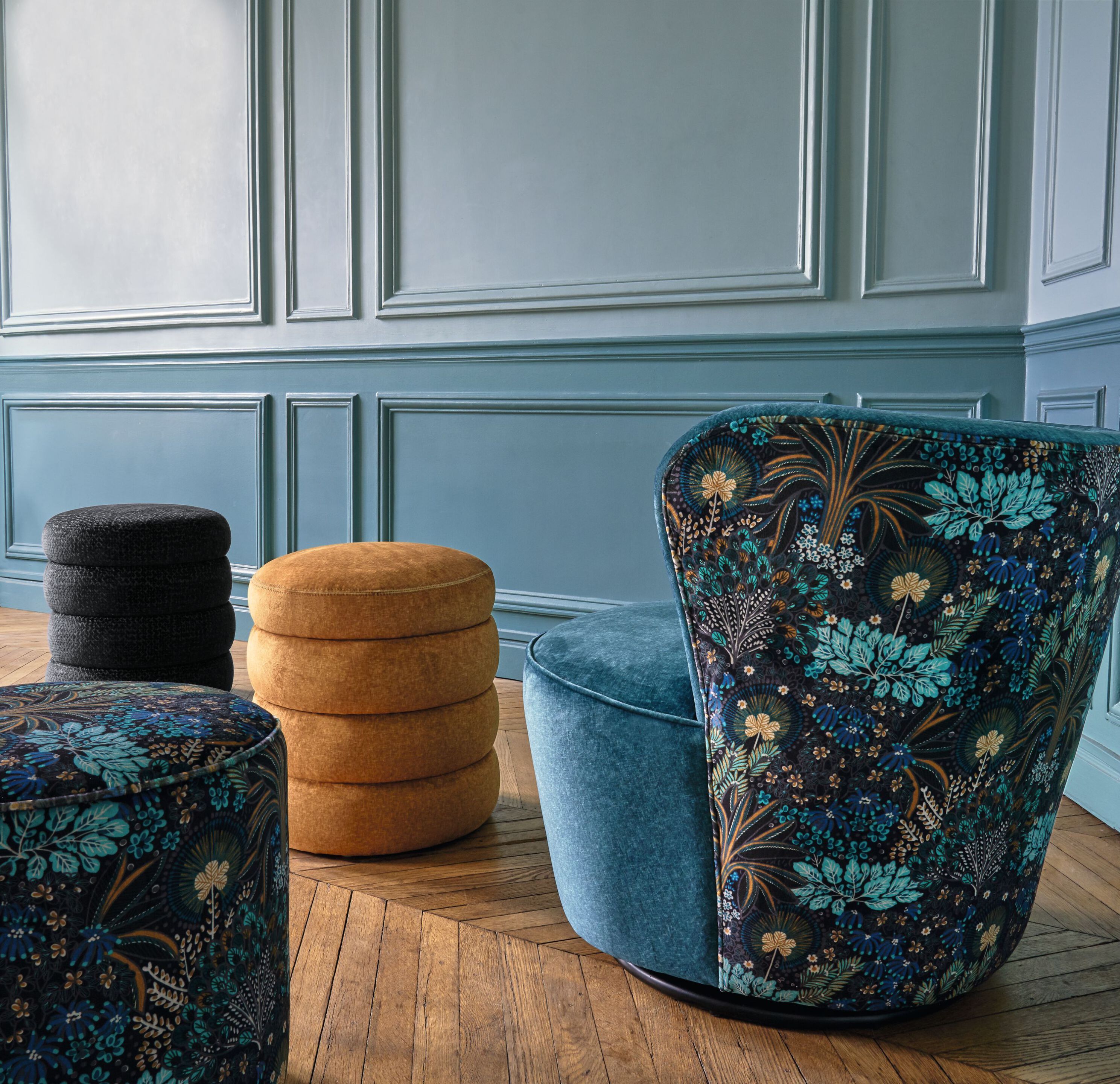 Моющаяся ткань с цветочным рисунком Casamance Opium ARCH-00106974 - Вид №2