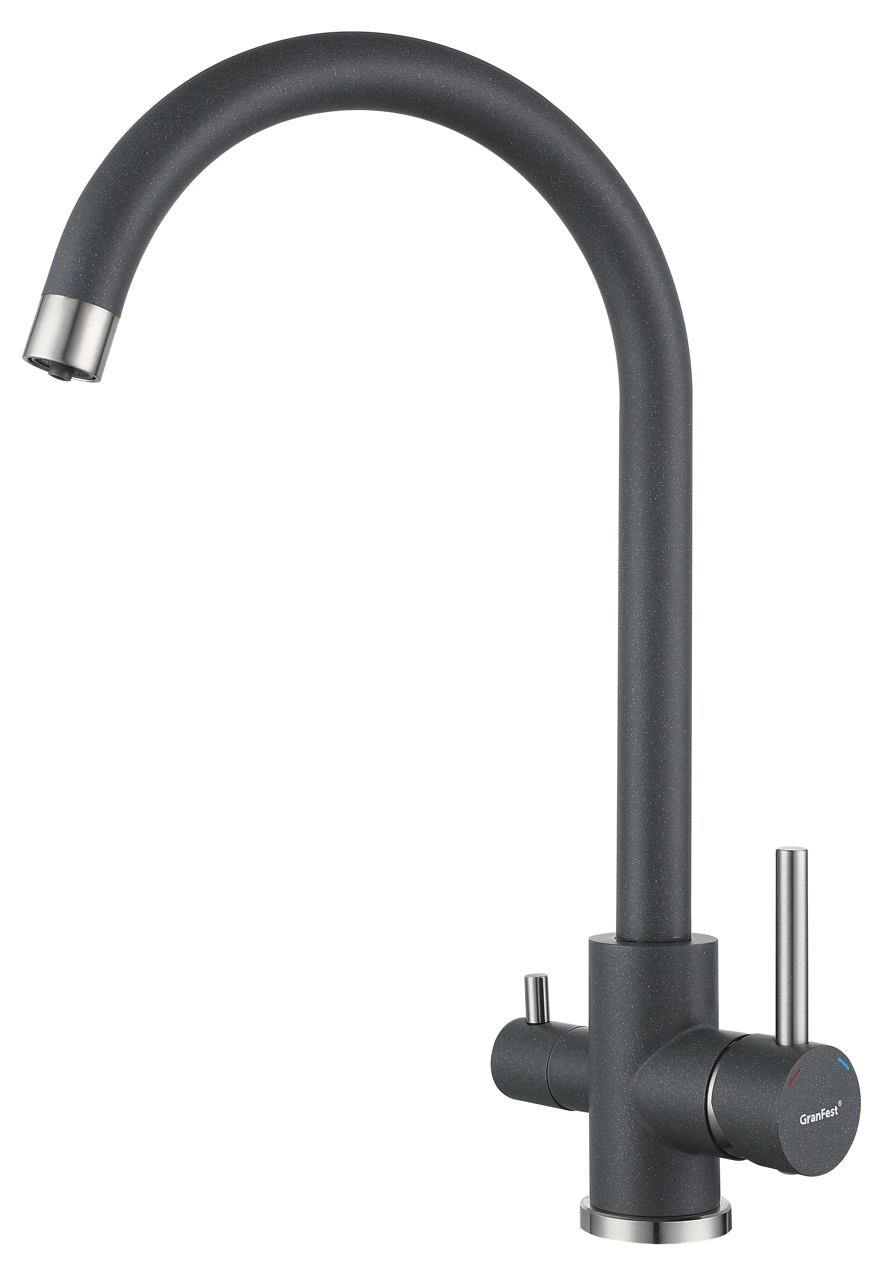 Кухонный смеситель Z-5420 темно-серый GranFest QUARZ