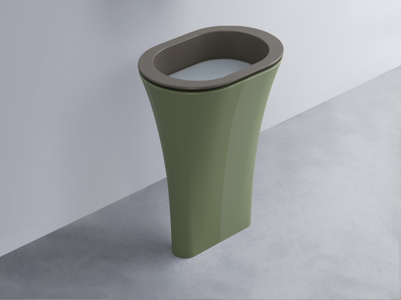 AMLA65-FN+AMPILO-BR+AMCOLO-AG Раковина Amedeo Ovale отдельностоящая cielo Enjoy + Amedeo Ceramica Cielo